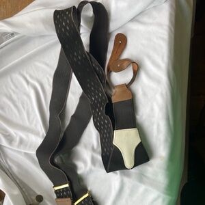 Vintage Luciano Barbera Black Suspenders